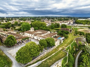 Citadel of Blaye from a drone, Blaye, Gironde Estuary, France
