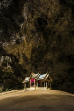 Temple in a stalactite cave, Phraya Nakhon Cave, Khao Sam Roi Yot National Park, Hua Hin, Prachuap