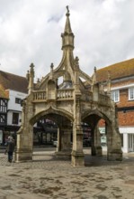 Historic Poultry Cross in city centre of Salisbury, Wiltshire, England, UK market cross built 1594