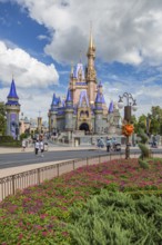 Cinderella's Castle at the end of Main Street in the Magic Kingdom at Walt Disney World, Orlando,