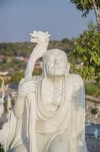 Statues around the perimeter of the Guan Yin (Goddess of Mercy) statue at Wat Huay Pla Kang Temple