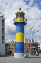 Lighthouse in the centre, Eckernförde, Baltic Sea, Schleswig-Holstein, Germany