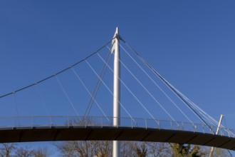 Balcony facing the sea, bridge from the Sassnitz circular path at the harbour, Sassnitz, Rügen,