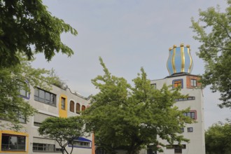 Luther-Melanchthon-Gymnasium, Hundertwasser School, Hundertwasser House, Luther city Wittenberg,