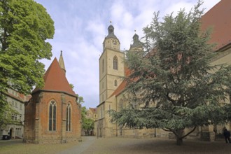 Gothic UNESCO St Mary's Church and Corpus Christi Chapel, town church, Luther city Wittenberg,