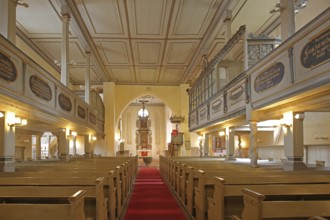 Baroque St. Marien, town church, interior view, Gräfenhainichen, Saxony-Anhalt, Germany