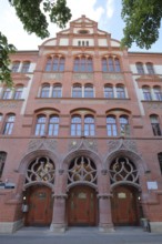 Lyonel-Feininger-Gymnasium, vocational school, brick building, Halle an der Saale, Saxony-Anhalt,