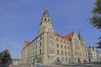 Historic building of the district court built in 1905, historicism, Halle an der Saale,