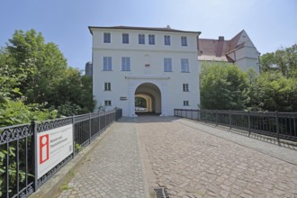 Entrance to the baroque museum and palace, Köthen, Saxony-Anhalt, Germany