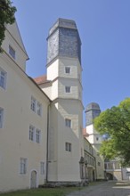 Inner courtyard of the baroque castle with museum, Köthen, Saxony-Anhalt, Germany