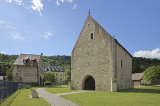 Neo-Gothic house and former Cistercian abbey, Schulpforte, Landesschule Pforta, Bad Kösen, Saale,