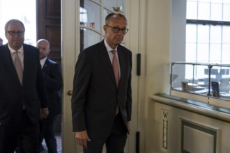 Friedrich Merz (Chancellor of the Federal Republic of Germany) attends the award ceremony for the