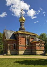 Russian Orthodox Church of All Saints, also known as the Russian Chapel, spa garden, Bad Homburg