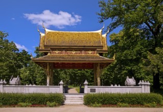 Thai-Sala 1, Thai pagoda in the spa gardens of Bad Homburg vor der Höhe, listed cultural monument,