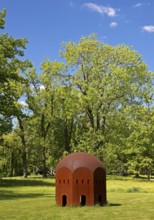 Work of art in the spa gardens of Bad Homburg vor der Höhe, Hesse, Germany