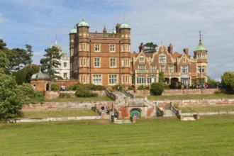 People on guided tour of Bawdsey Manor Bawdsey, Suffolk, England, UK