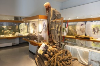 Neolithic archaeology exhibition inside Alexander Keiller Museum, Avebury, Wiltshire, England, UK