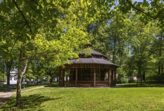 Graduation house, graduation grotto in the spa gardens, spa town, Bad Hall, Traunviertel, Upper