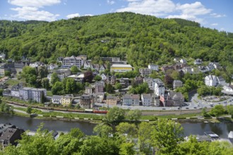 Town view, Lennetal, Altena, Sauerland, Westphalia, North Rhine-Westphalia, Germany