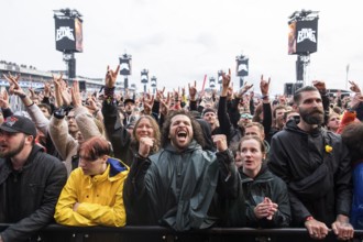 Festival visitors at the Rock am Ring Festival on Friday, Nürburgring race track race track, 07.06