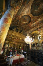 Interior of the Greek Orthodox Church of Agia Marina, Kissos, Pelion Peninsula, Thessaly, Greece