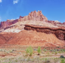 The Castle rock formation, Capitol Reef National Park, Utah, USA, North America