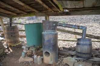 Clinton, Tennessee - A still at the Museum of Appalachia, a collection of pioneer buildings and