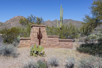 Entrance to the Red Hills Visitor Center of the Organ Pipe Cactus National Monument in southern