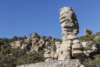 Hitchcock Pinnacle rock formation at the Windy Point Vista overlook along Mt. Lemmon Highway near