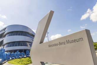 Exterior view. Mercedes-Benz Museum Stuttgart, Baden-Württemberg, Germany