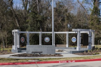 Veterans Memorial in Cypress Creek Park at Timber Lane in Spring, Texas, USA