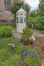 Church and Bible garden of St Crucis Church, Bad Sooden, Allendorf, Allendorf district, symbol of