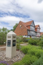 Church and Bible garden of St Crucis Church, Bad Sooden, Allendorf, Allendorf district, symbol of
