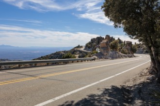 Mt. Lemmon Highway winds up the Santa Catalina Mountains from Tuscon to Mt. Lemmon Arizona, USA