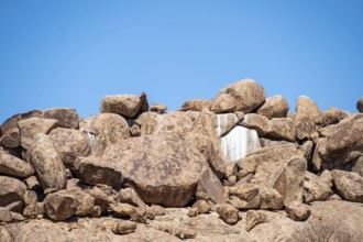 Rocks of a Klipschliefer colony, rock formation, Brandberg, Damaraland, Namibia