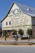 Main building near the entrance of the Alabama Gulf Coast Zoo in Gulf Shores, Alabama, USA