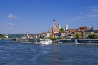 City view, Passau, on the Danube, Lower Bavaria, Bavaria, Germany