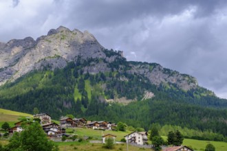 Santa Fosca, with Monte Pelmo, near Selva di Cadore, Dolomites, Trentino, Italy