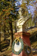 Monument to King Ludwig II, Philosophenweg, Garmisch-Partenkirchen, Werdenfelser Land, Upper