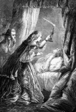 The death of Frederick, Prince of Wales, aged 44 in 1751 at Leicester House, England, digital