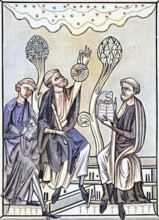 A lesson in astronomy based on a miniature in the 13th-century Breviary of St Louis from Science