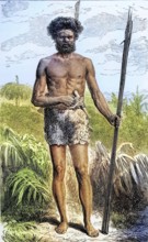 Native Australian from the book Journal of Researches by Charles Darwin, also known as Darwin's