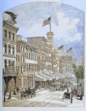 Arch Street, Philadelphia, Pennsylvania, c. 1870, America, digital reproduction from American