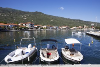 Harbour in Kato Gatzea on the Pagasitic Gulf, Pelion or Pelion Peninsula, Magnisia, Thessaly,