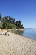 Kato Gatzea beach on the Pagasitic Gulf, Pelion or Pelion Peninsula, Magnisia, Thessaly, Greece