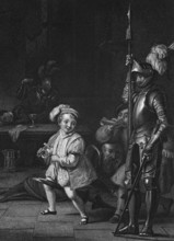 Illustration of the Castle Hall from Ormonde Castle by John and Michael Banim, located in Kilkenny