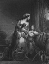 The Greek Mother, a poem by Henry G. Bell, digital reproduction of a historical original