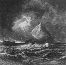 Illustration for a sonnet to Ailsa Craig by John Keats, An Island in the Firth of Clyde, Scotland,