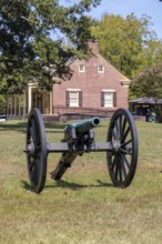 Cannon outside the book store at the visitor center in the Shiloh National Military Park in