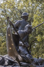 Close up detail of the Tennessee Passing of Honor Monument in the Shiloh National Military Park